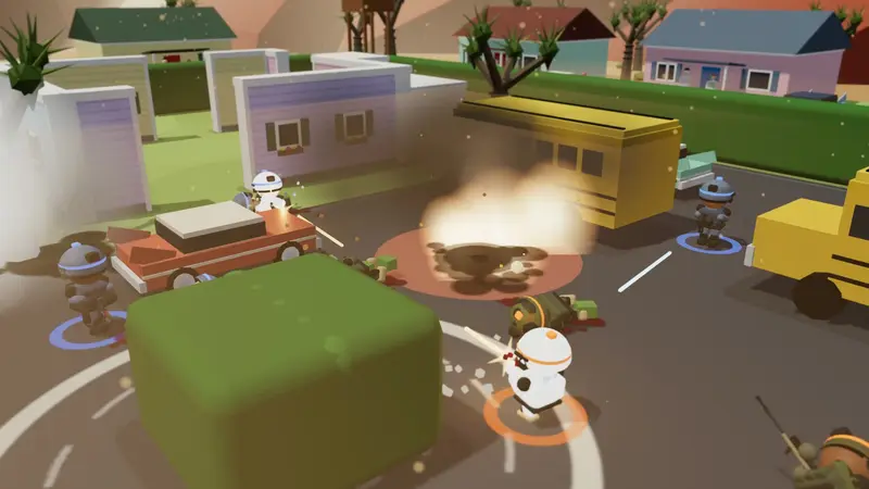 Atomic Acres: a firefight across a test town